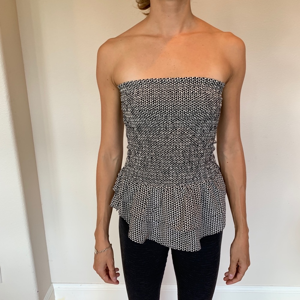 Made well crop top with black and white print